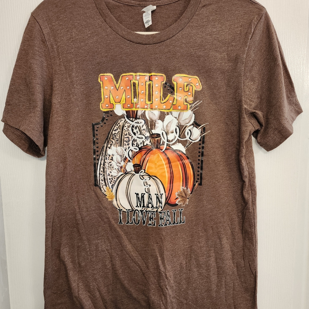 Womens M Soft Fall Pumpkins T-Shirt